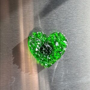Green druzy Heart Shaped magnet